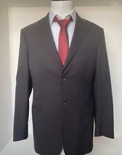 Versace Collection Brown Pinstripe Slim Fit Pure Wool Men's Suit 40R (EU 50)