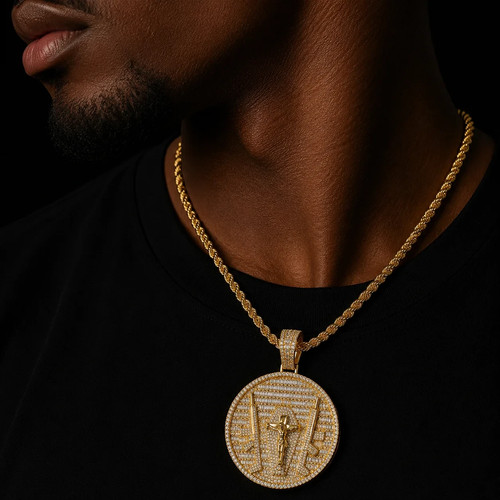 Iced out gun - iced, circle