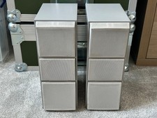 B&O BANG AND OLUFSEN CX100 SILVER STEREO SPEAKERS - ORIGINAL CONDITION & TESTED