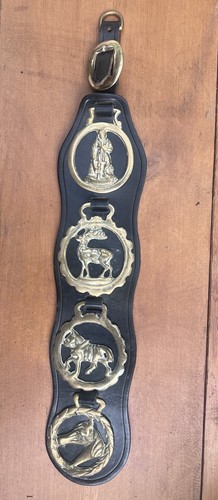 Antique vintage horse brass - horse,