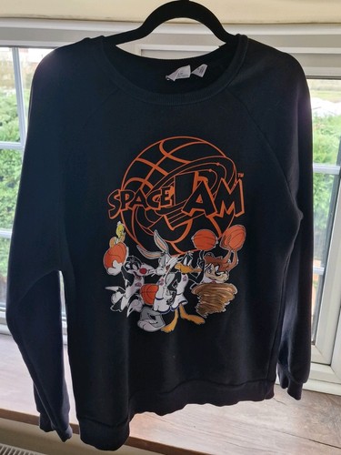 Black space jam crewneck - black,