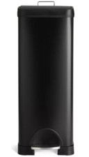 Habitat 30 Litre Slim Line Pedal Bin Modern Black For Kitchen - New But Broken