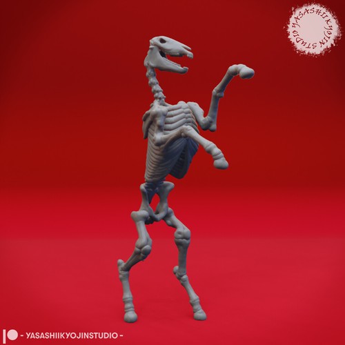 Skeleton horse 32 - -, 32/54mm