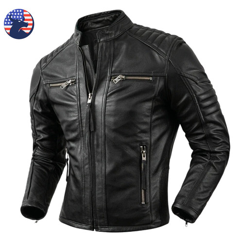Men vintage black - men's, cowhide