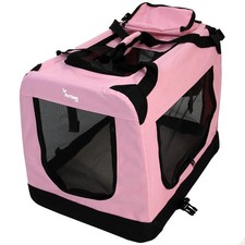 2NDS Fabric Soft Pet Travel Carrier House Dog Cat Pink 4736