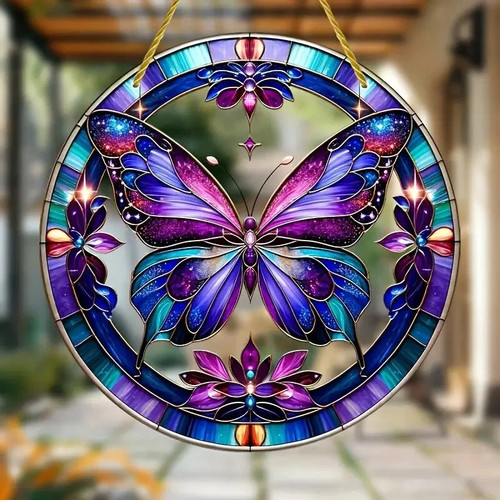Art deco butterfly suncatcher - art,