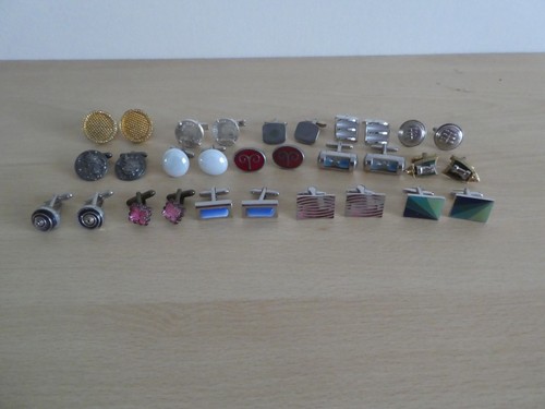 Job lot cufflinks vintage - x, 15