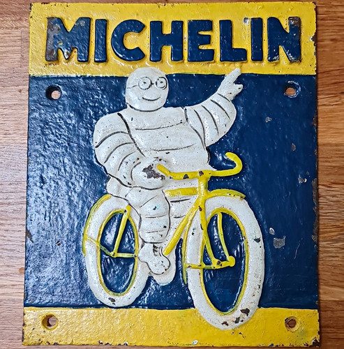 Michelin bibendum cyclist cast - bibendum,