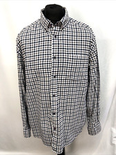 Blue Harbour Check Long Sleeve Shirt Smart Casual Summer Blue White 2XL E3425