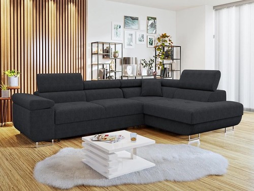 Shaped corner sofa bed - bed, with
