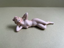 Bisque Bathing Beauty Figurine 4.25”