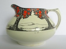 CROWN DUCAL ORANGE TREE ART DECO MILK / CREAM JUG.