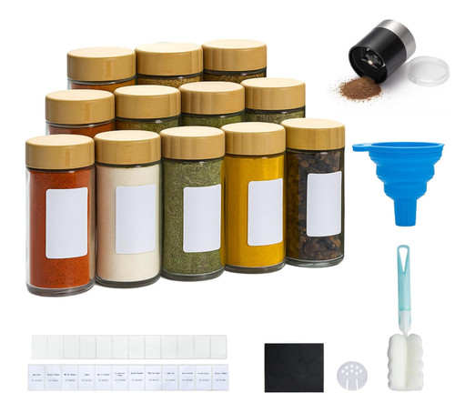 12pc glass spice - glass, set