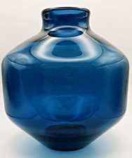 Wedgwood England, Ronald Stennett-Willson, ink blue 1960 glass vase
