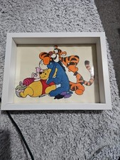 Lovely Winnie The Pooh Sewn Pic Framed, Frame Size 8.5 X 6.5 Inches