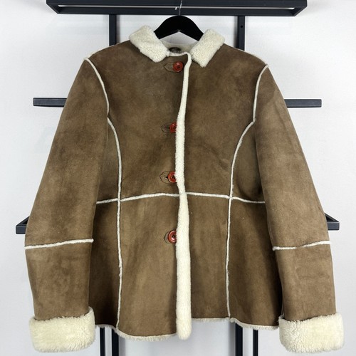 Womens vintage brown shearling - womens,