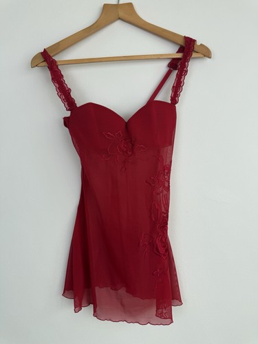 Senza red lace mesh - lace,