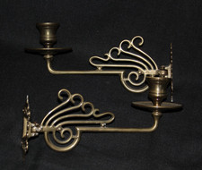 Vintage Brass Wall Sconces (