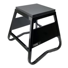 PIT BIKE HEAVY DUTY STEEL BOX STAND MX, MEDIUM / 380mm HIGH MX STAND, BLACK