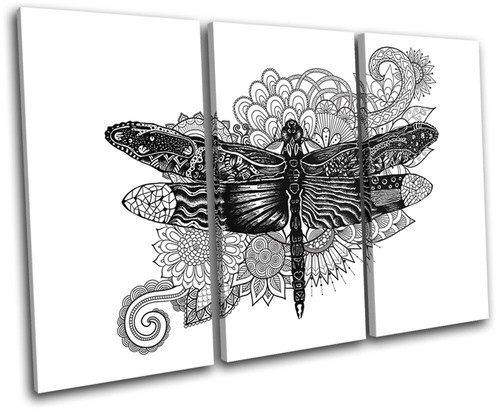Dragonfly sketch mandala - dragonfly,