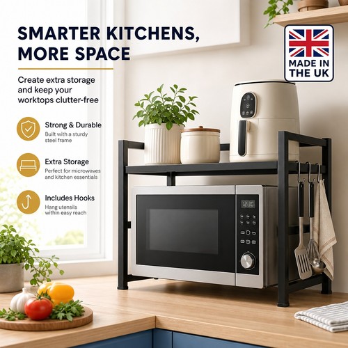 Adjustable microwave oven - oven, rack