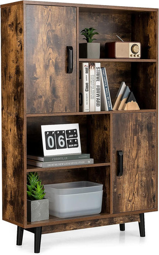 Bookcase wooden storage - wooden,