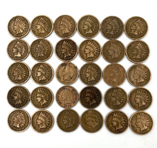1900 1908 indian - 1900-1908, pennies