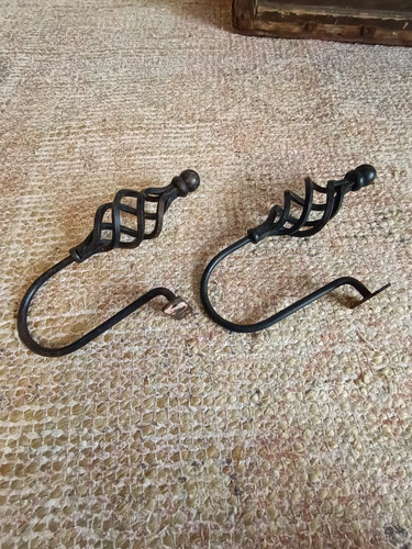 Vintage wrought metal spiral - wrought,