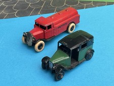 Dinky Toys No.25d Petrol Tank Wagon/no.36g Taxi With Driver..early Versions..