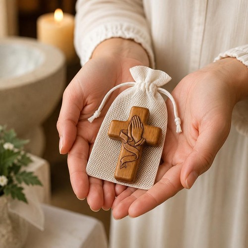 Wooden prayer cross - prayer,