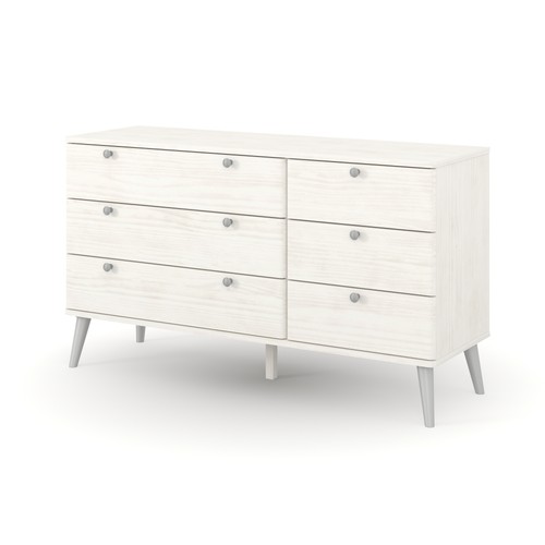 Chest drawers wide white - chest, of