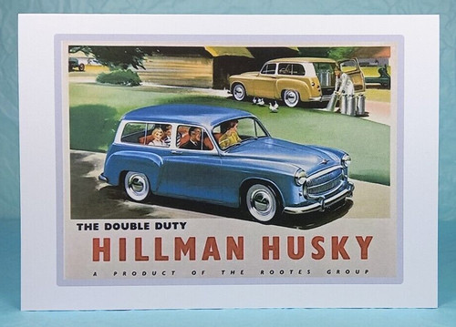 Hillman husky greeting card - hillman,