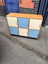 Vintage Retro Wooden School Locker Cuboard Storage 50s/60s  Mid century