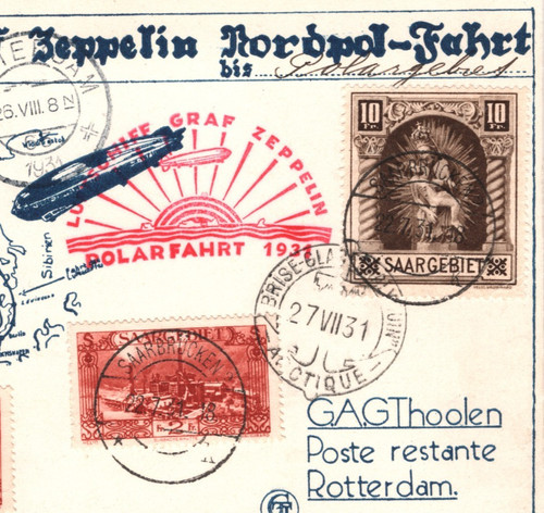 Graf zeppelin saar air mail - zeppelin,