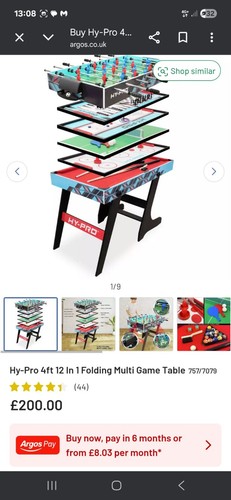 12 in 1 Multi Games Table