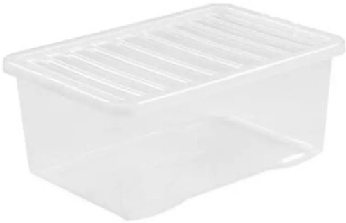 Clear plastic 45lstoragebox - clear,