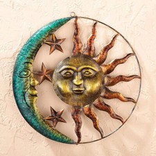 Handcrafted Metal Sun Moon