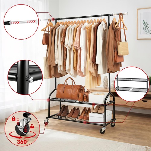 Heavy duty clothes rail 252kg - rail,
