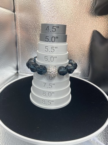 Blue faceted glass beaded - blue,