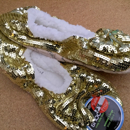 Ladies snoozies slipper gold - ladies,