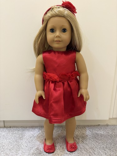 American girl doll red party - american,