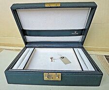 ROLEX Large Leather WATCH & JEWELLERY BOX Switzerland with KEY