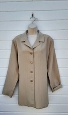 LIGHT WEIGHT JACKET,BLAZER,SMART,CASUAL,60S,70S,80'S,VINTAGE STYLE,BEIGE,SIZE 20