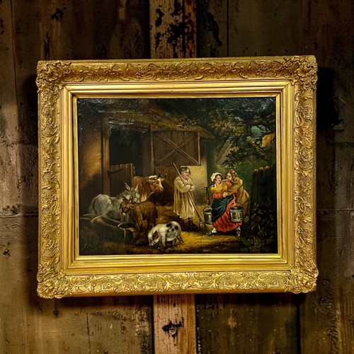 George morland antique - antique, oil