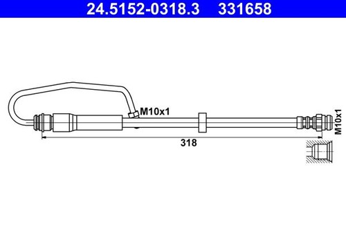 Brake hose for - audi, a4