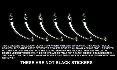 Gas flame stove stickers - gas,