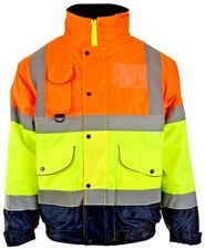 Superior 3 Colour Padded Recovery Bomber Jacket Reflective Hi Viz Hi Visibility