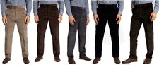 MENS CORDUROY TROUSERS CORDS STRETCH EXPANDABLE SELF ADJUSTING FLEXIBLE WAIST