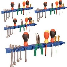 BLUE TOOL RACK WORKSHOP TOOL TIDY GARAGE SHED TOOL ORGANISER PACK OF 4