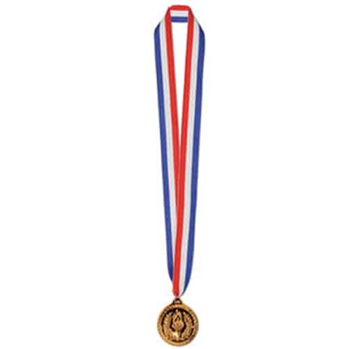 Bronze medal inch ribbon - bronze,